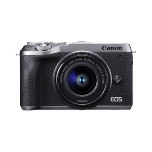 Canon EOS M6 Mark II Mirrorless Digital Camera with 15-45mm Lens and EVF-DC2 Viewfinder (Silver)